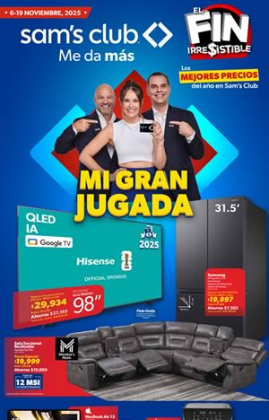 Ofertas SAM'S CLUB del Buen Fin 2025 - Ofertas del 6 al 19 de Noviembre de 2025